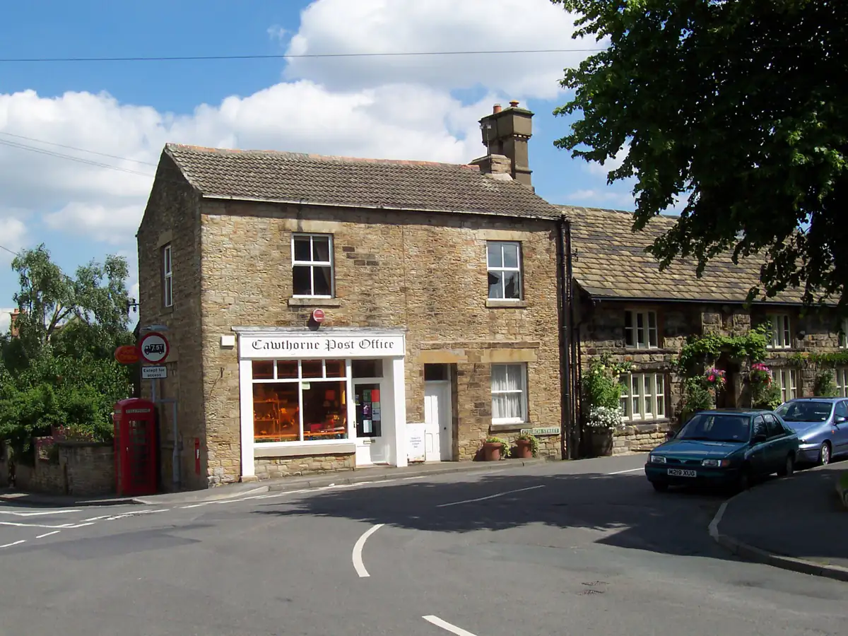 Stone terraced houses on Victoria Street in Penistone
