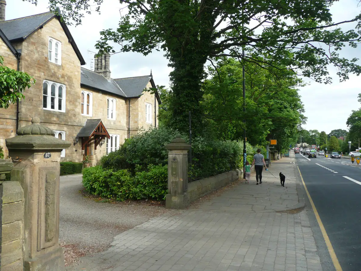 1930s semi-detached houses on The Green in Roundhay, Leeds